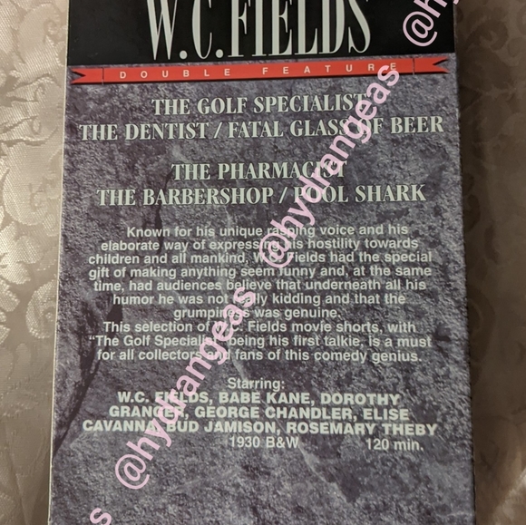 W.C Fields 2 Video Cassette VHS Movies - Picture 2 of 3